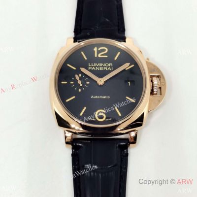 Copy Panerai Luminor Due Pam908 Auto Rose Gold Watch Unisex 42mm